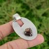 Daughters Day Deal 925 Silver Hessonite Rough Stone Anniversary Pendant Jewelry