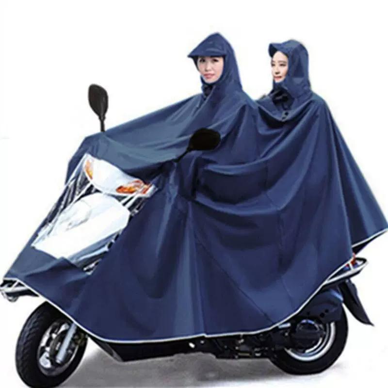 New Model Raincoat for Two-Person Electric Scooter/Motorcycle, Adult Riding Poncho for Single Rider, Enlarged and Thickened