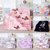 Butterfly Flannel Throw Blanket Super Soft Lightweight Blanket All Season Warm for Bed Couch Sofa Cute Beautiful Butterfly King