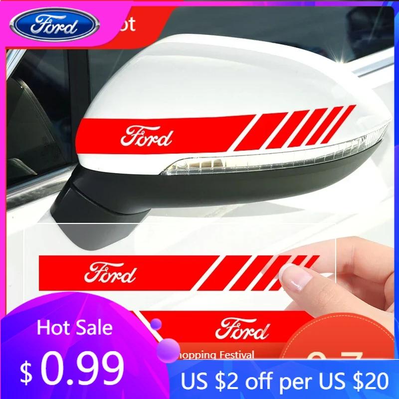 Car Sticker Hot For Ford New Car Sticker Non Fading Strips Rear View Mirror For Ford Focus 2 3 MK2 MK3 MK4 Kuga Fiesta Ecosport