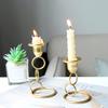 1Pc Circular Wedding Decorations Double Ring Holiday Gifts Home Decorations Party Supplies Candle Holder Golden Metal