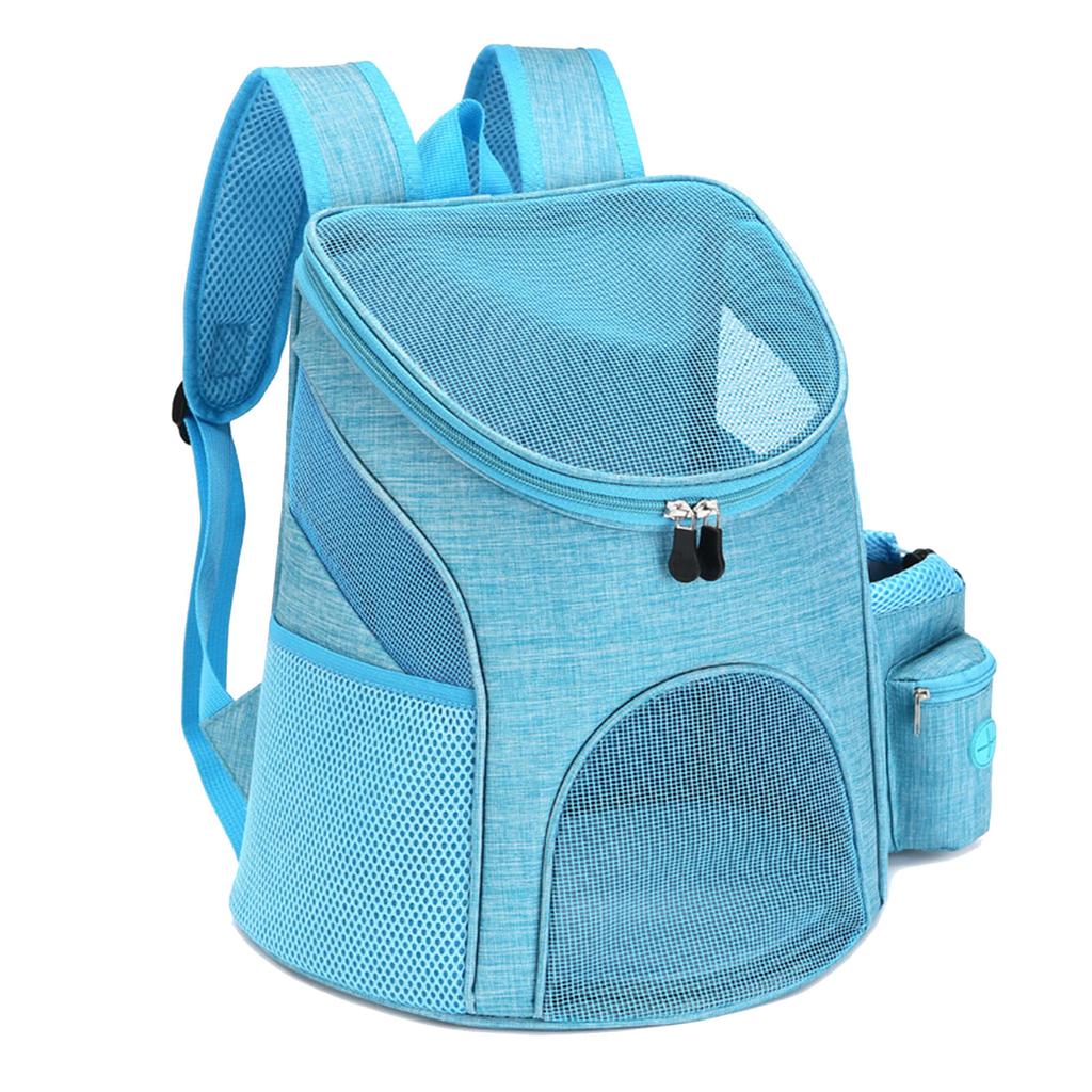 Pet Carrier Backpack Breathable Mesh Foldable Portable Dog Carrier Bag with Snack Pocket for Traveling Hiking Camping