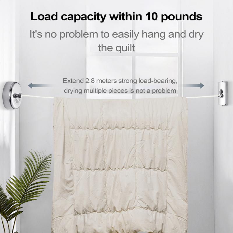 Невидимая бельевая веревка Выдвижная сушилка из нержавеющей стали Выдвижная сушильная машина для помещений Балкон Бытовая сушилка