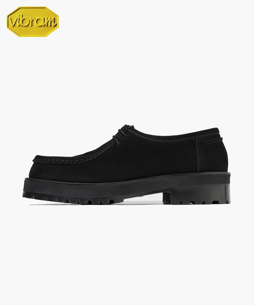 Firenze Atelier [Vibram] Смелая Форма 4,7 см Замшевые Мокасины 9009-Qs [Черный]