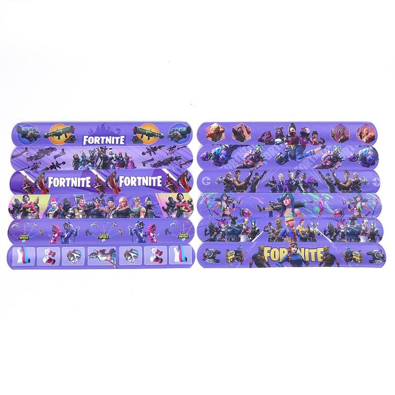 12pcs Fortnite Cartoon Children Bracelet Anime Characters Boys Girls Bracelet Toys Children Christmas Gifts