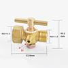 M14 M20 Metric Female To Mae x 10mm Hose Barb Brass Tee 3 Ways Petcock Tap Valve With Hanlde For Cooker Drainer