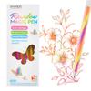 Gradient Rainbow Spiral Neutral Pen, One-Stroke Three-Color Greeting Card DIY Colored Pencil, Shimmer Outline Gel Pen
