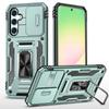 Ударопрочный бронированный чехол для телефона Samsung Galaxy A56 A36 A26 A16 A55 A35 A25 A73 Сдвижная защита камеры Магнитный гибридный чехол-кольцо