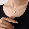 Light Luxury Irregular Round Brand Rose Collarbone Chain Women'S Niche Design Sense Valentine'S Day Necklace Color Retention