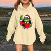 Children's Fashionable Casual Long-sleeved Loose Christmas Print Pullover Hooded Sweatshirt