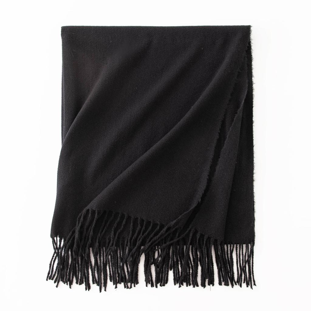 Cashmere Feel Solid Color Women's Imitation Cashmere Scarf Spring Atmosphere Korean Style Versatile Mid Length Shawl Scarf