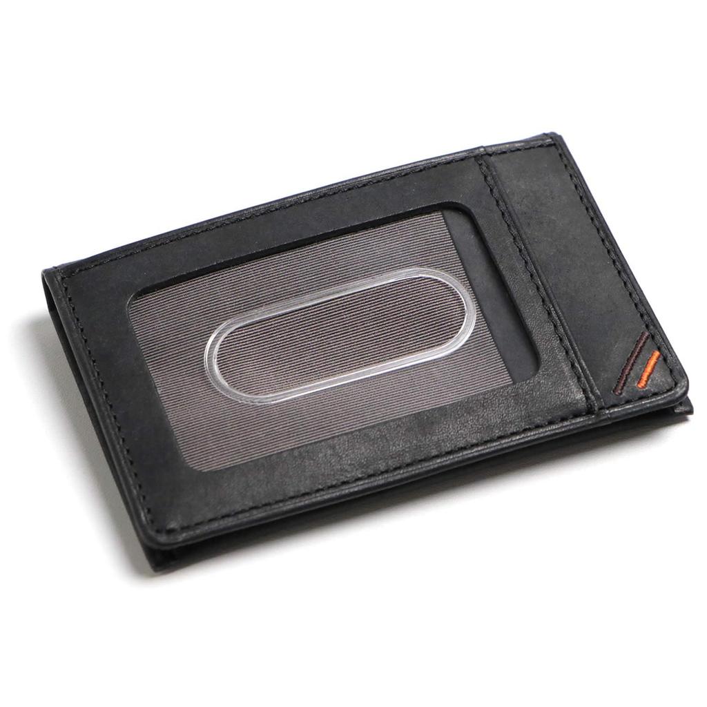 Чехол Leather Craftsman Margot Pass Case Bifold из натуральной кожи с карманом для удостоверения личности сотрудника, итальянская кожа с окошком, держатель для документов Commuter MG006 BK для мужчин