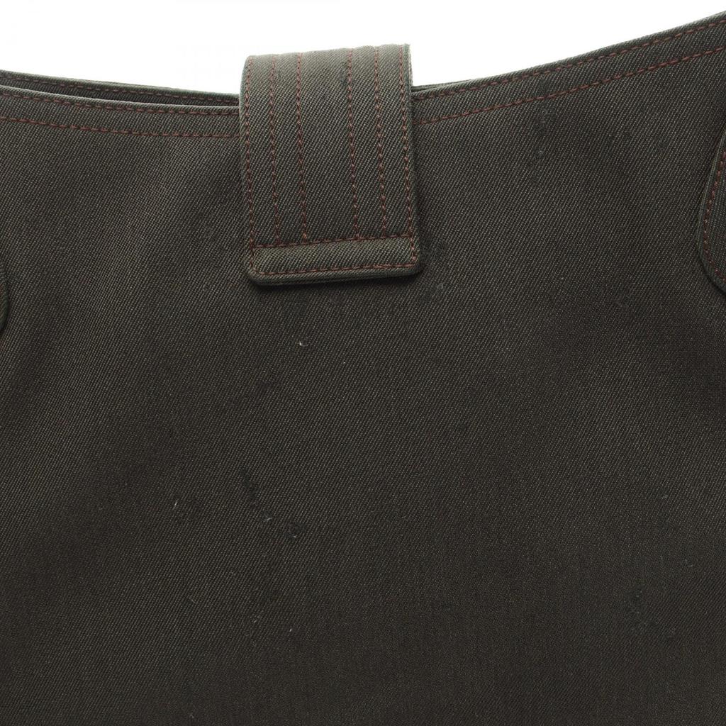 Used Salvatore Ferragamo Gancini Shoulder Bag canvas Green Used Women