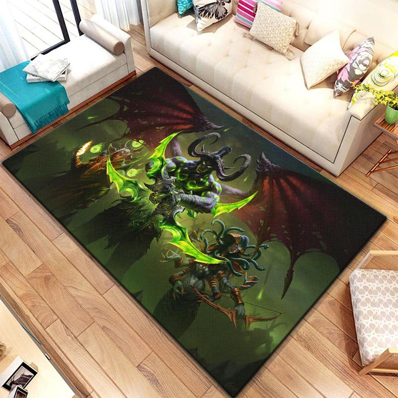 Игровой ковер World of Warcraft для гостиной, коврики для кемпинга, странные вещи, коврик для пикника, противоскользящий коврик для киберспорта, коврик для йоги, подарок для фанатов