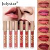 Matte Velvet Lip Glaze Natural Nude Lip Gloss Long Lasting Highly Pigmented Non-Stick Lip Stain Liquid Lipstick Lip Makeup for Daily Use