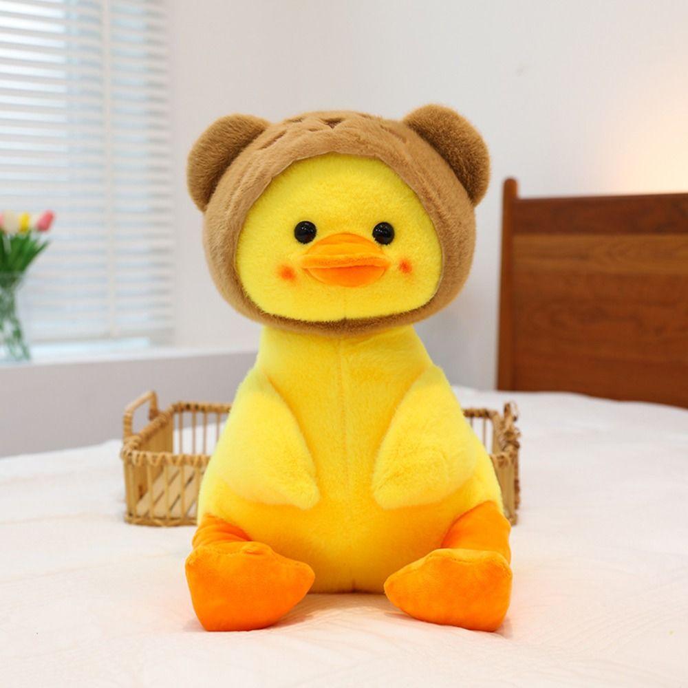 PP Cotton Dinosaur Hood Duck Plush Toys Soft Rabbit Hood Duck Stuffed Doll  Kids