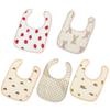 Soft & Absorbent Cotton Baby Drool Bibs 4 Layers Newborn Bibs Rabbit Lemon Pattern Baby Burp Cloth Suitable for Newborns