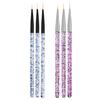 3Pcs Nail Art Liner Brushes Non-deformation Non-corroding Nail Supplies UV Gel Painting Acrylic Liner Brushes for Salon