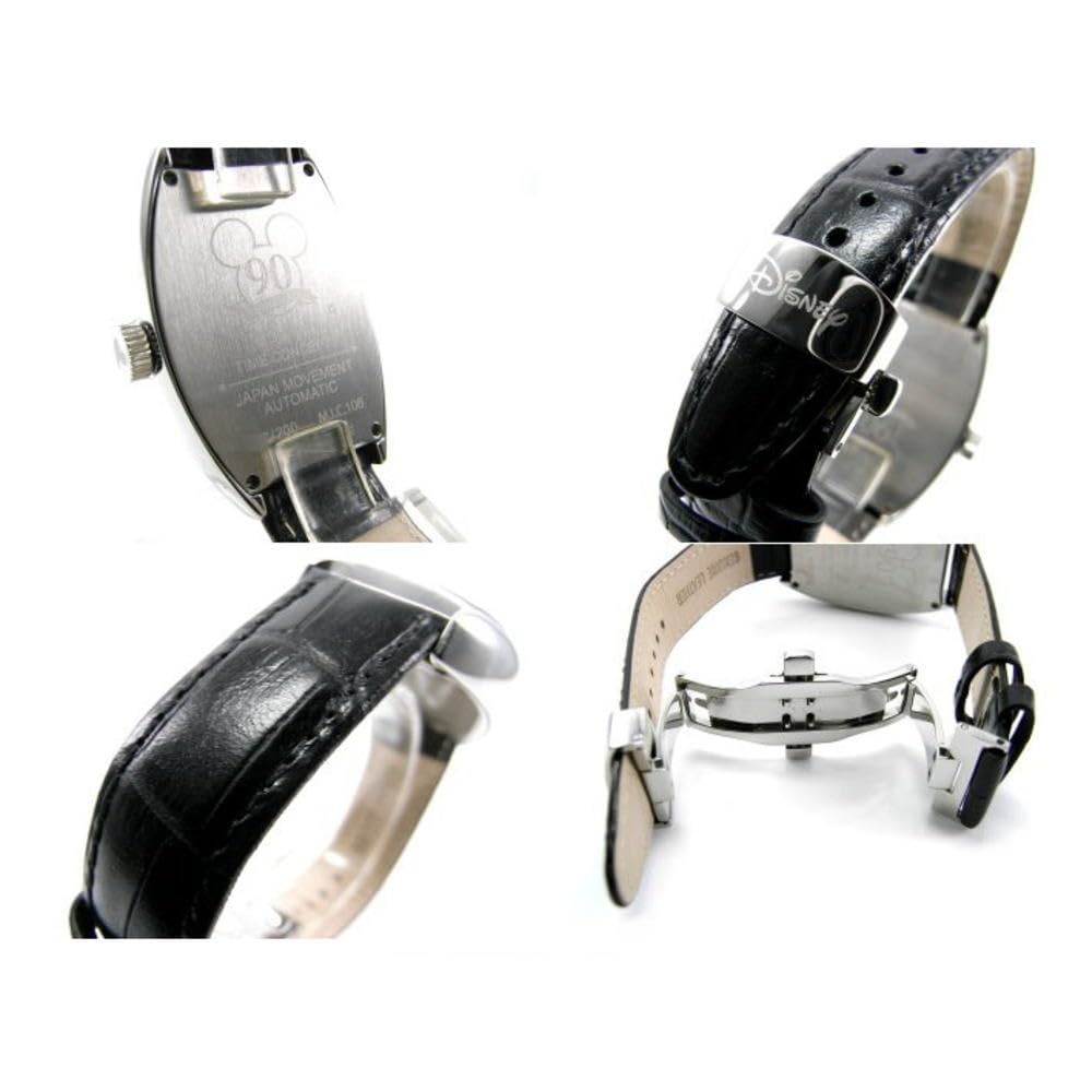 Тщательно отобранная модель часов унисекс большого размера типа «тонно» с автоматическим заводом, выполненная в стиле Микки Мауса, с ремешком из натуральной кожи, бывшие часы Ginza Muramatsu