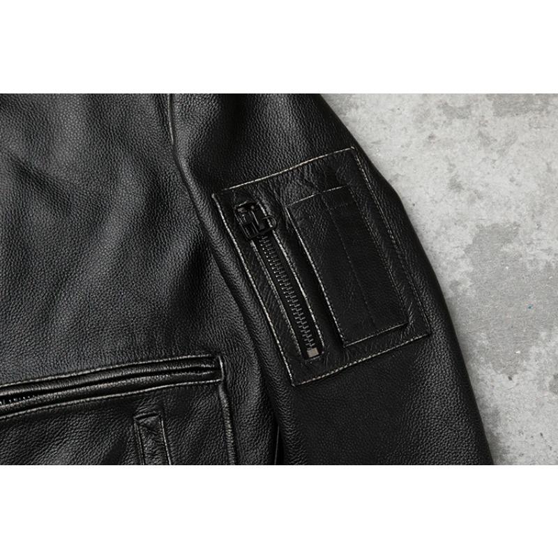 Новая куртка из натуральной кожи, винтажное коричневое пальто из воловьей кожи, мужские военные куртки для пилотов, летная одежда ВВС, размер S-5xl