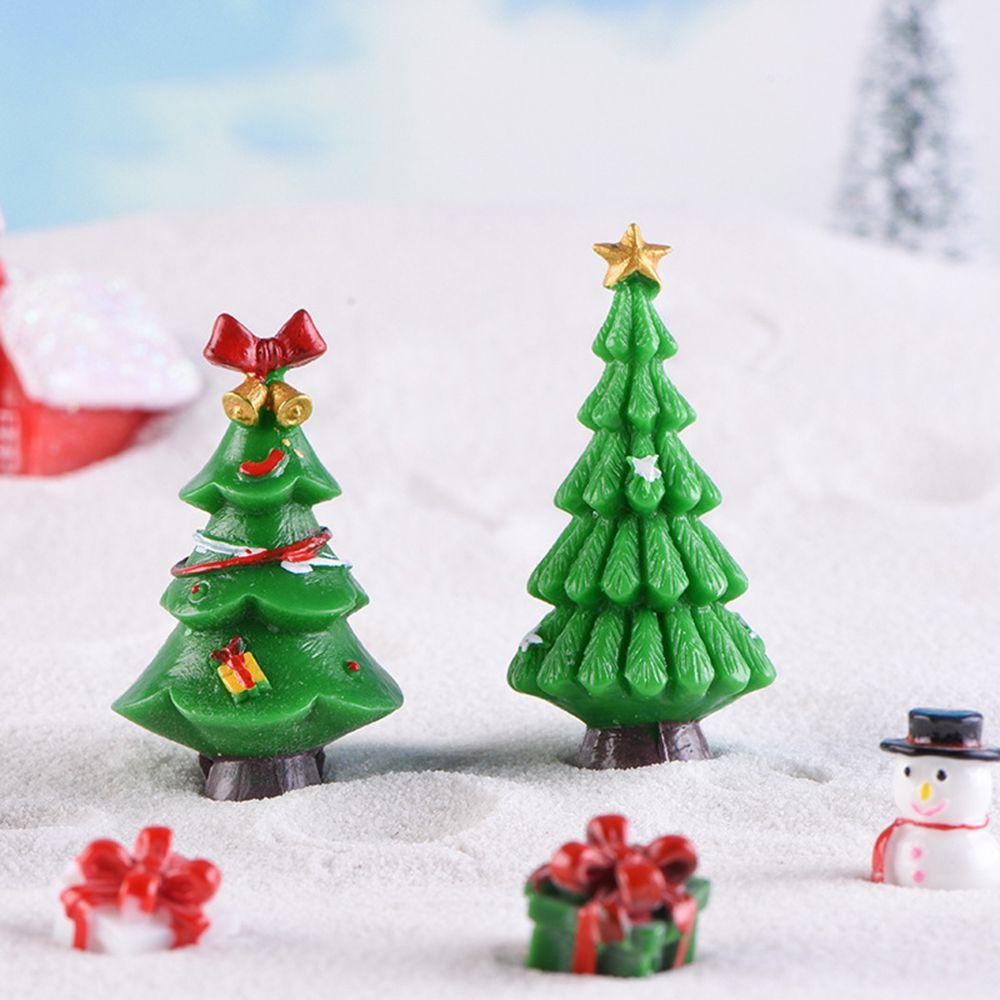 Doll House Fairy Garden Home Decor Xmas Tree Figurines Miniature Plant Christmas Decorations