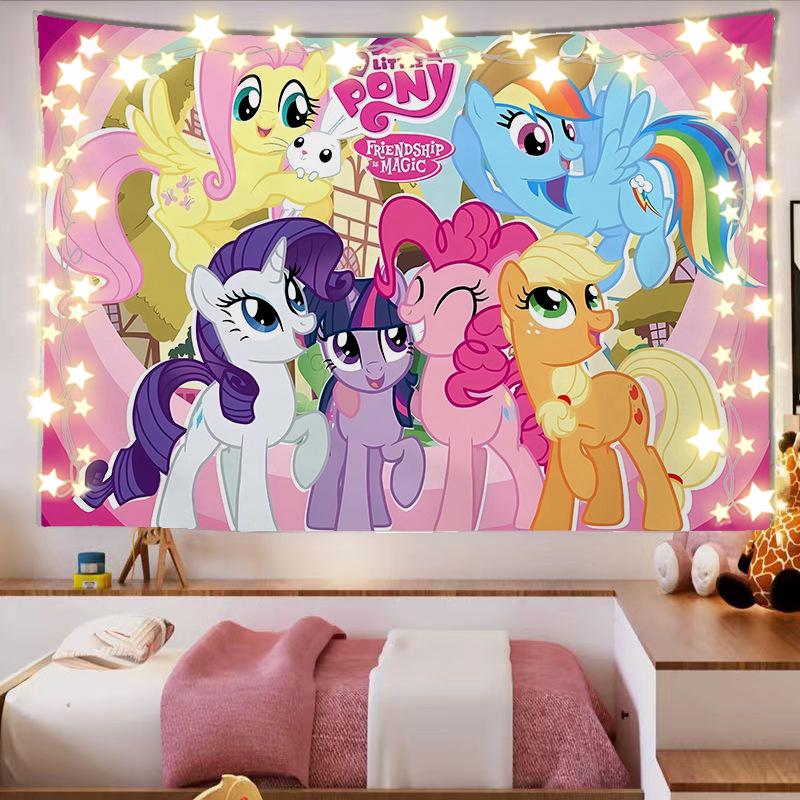 Гобелен My Little Pony - Милый Декор для Комнаты Девочки, Общежития, Настенное Украшение, Фон.