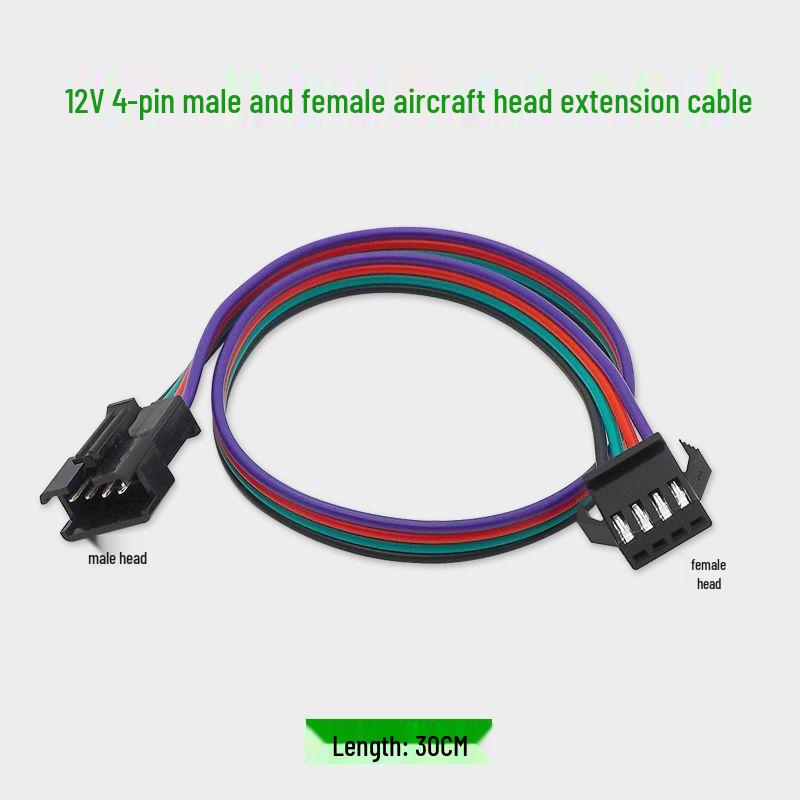 Адаптер-удлинитель RGB 5V 3-Pin/12V 4-Pin на Авиационный Разъем Папа/Мама