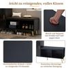 Schuhbank Schwarz Hochglanz Sitzbank Stauraum, gepolstert, 1 Schranktür, 2 offene Fächer, Schuhregal Flur, Eingang, Wohnzimmer, bis 100 kg