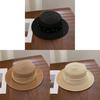French Lace Pearl Straw Hat Summer Sunshade Wide Brim Breathable For Beach Vacation