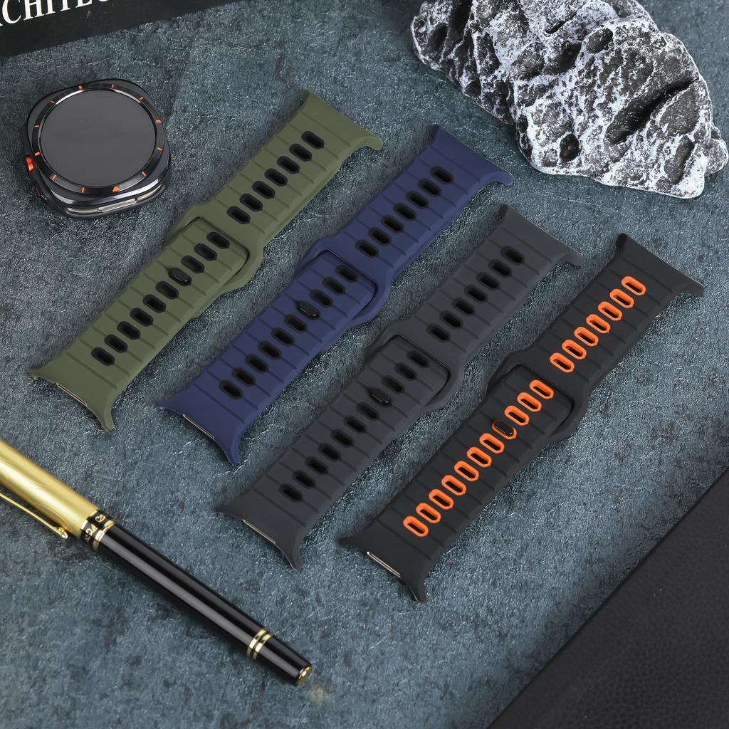 Для Samsung Galaxy Watch 7 Ultra Ремешок 47мм Аксессуары correa Спортивный Силиконовый Браслет Для Samsung Galaxy Watch Ultra 2025 ремешок 47 мм