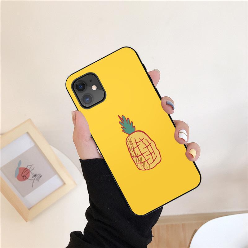 Мягкий чехол для телефона из ТПУ с милым желтым человечком-бананом и рисунком ананаса для iPhone 11 Xiaomi Samsung Huawei