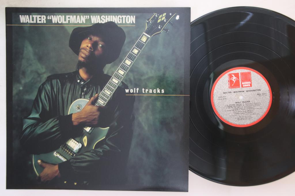 LP Record WALTER WOLFMAN WASHINGTON - Wolf Tracks REU1011 ROUNDER EUROPA 1986 UK Blues Used