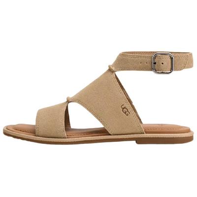 Delray Кожаные шлепанцы с открытым носком в винтажном стиле Женские сандалии Коричневые 1167453-MDSD