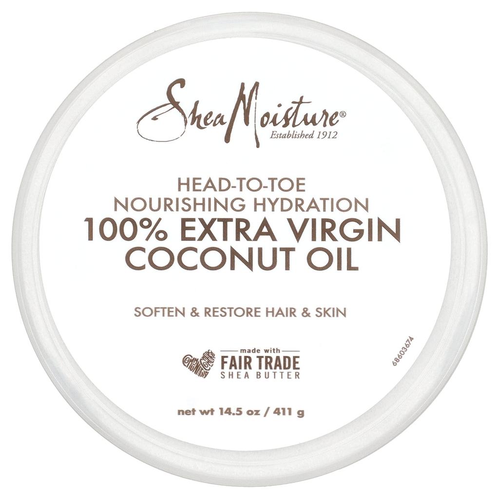 SheaMoisture Head-to-Toe Nourishing Hydration, 100% Extra Virgin Coconut Oil, 14.5 Fl Oz (411 Ml)
