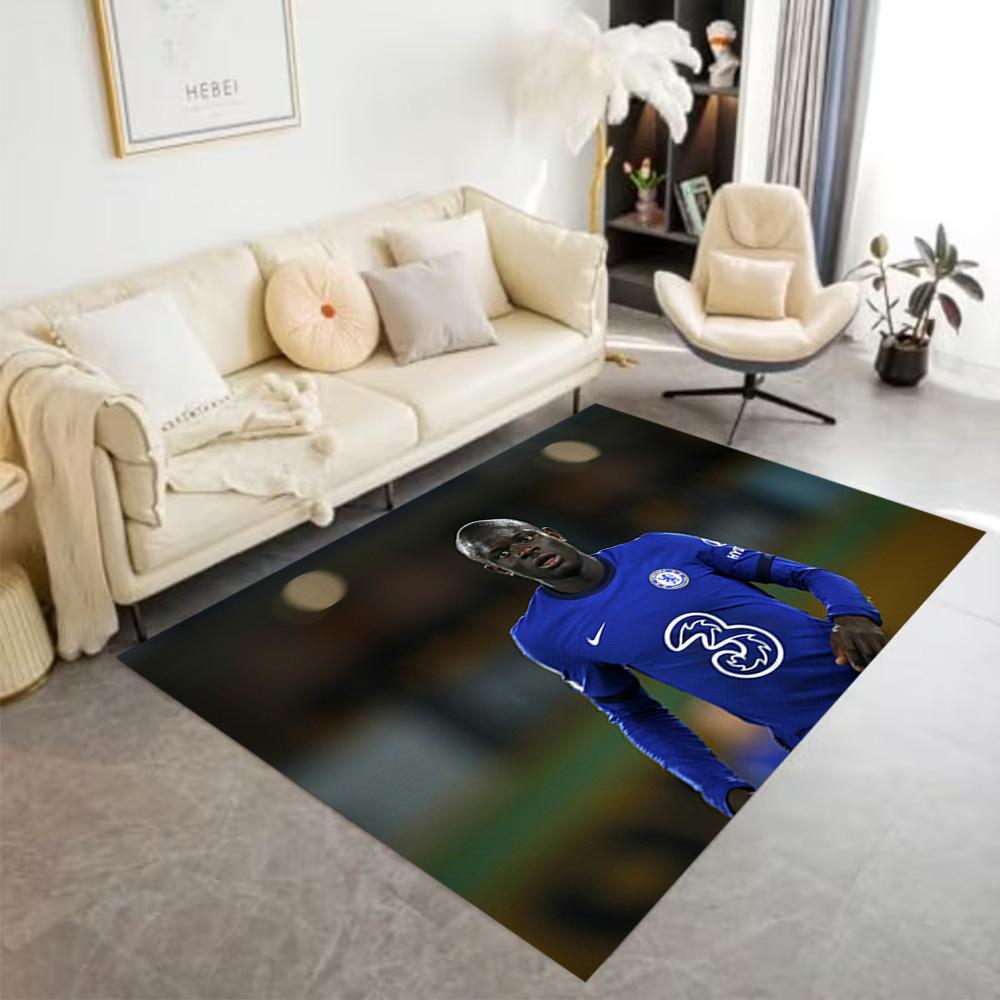 Soccer Player Action Area Rug Perfect for Entryway Hallway Foyer Study room Anti-slip Rug Decorate Offices Spiritual Gift