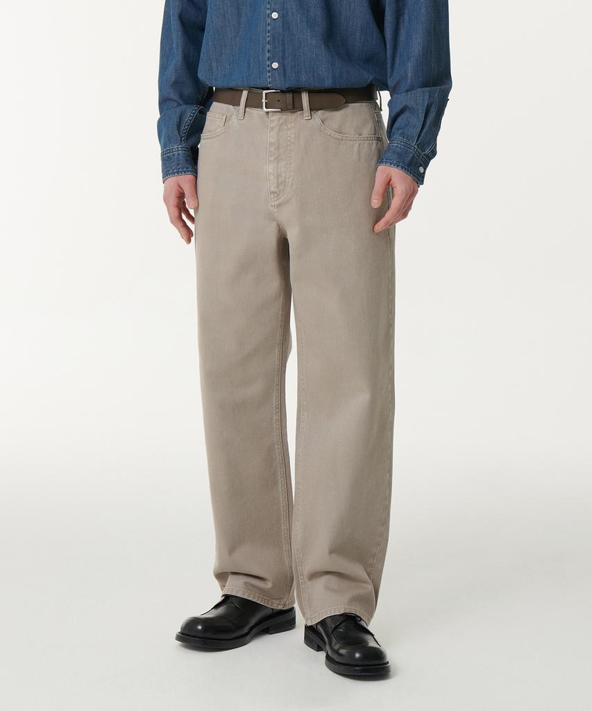 Musinsa Standard Garment-Dyed Wide Denim Pants [Beige]