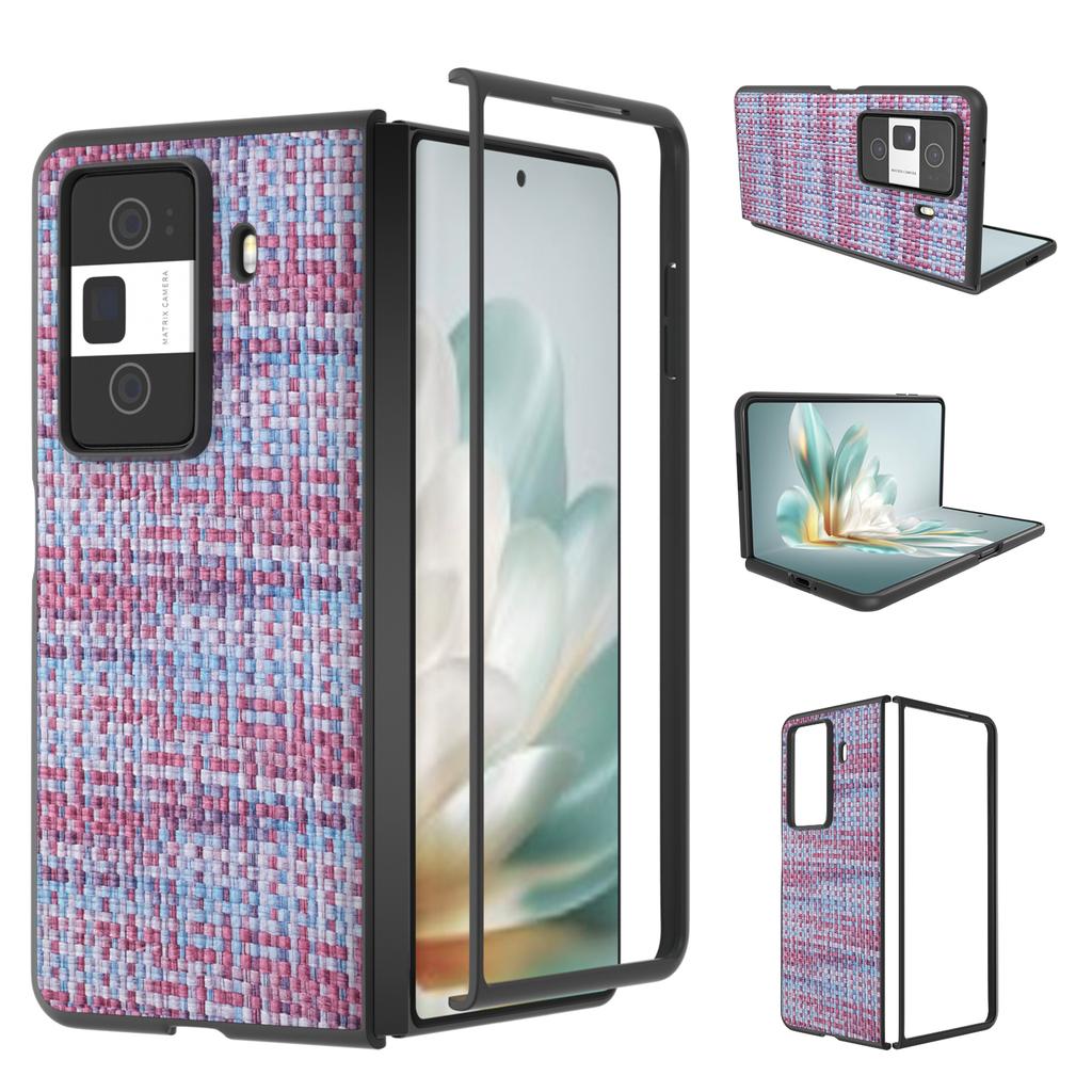 For Honor Magic Vs3 5G Case Leather+PC Phone Cover Plaid Texture