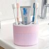 [Toothbrush Holder] Modern Plastic Toothbrush and Toothpaste Holder - 4-Slot Toothbrush Organizer - Bathroom Accessories - Perfect Gift