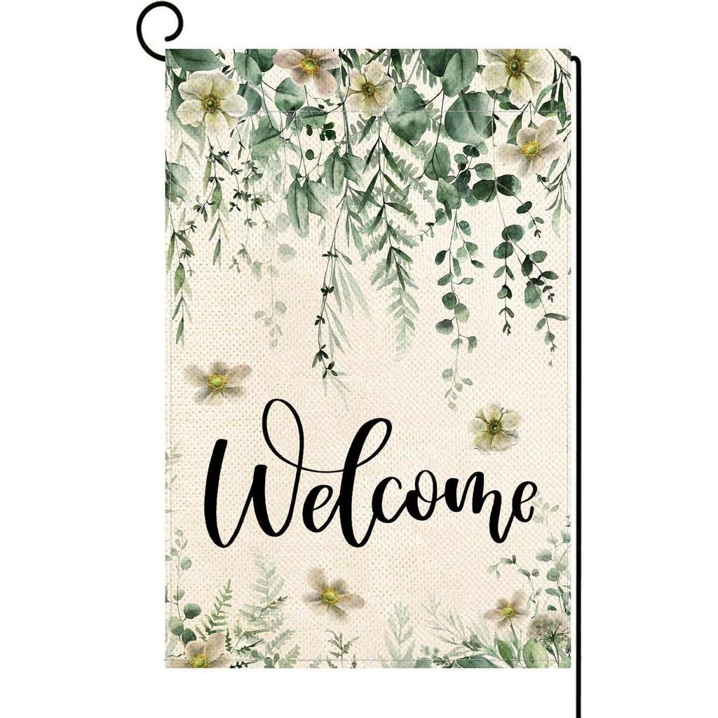 Лавандовые садовые флаги 12x18 дюймов двухсторонние наружные, весенние цветы приветственный знак праздничные украшения для двора на открытом воздухе