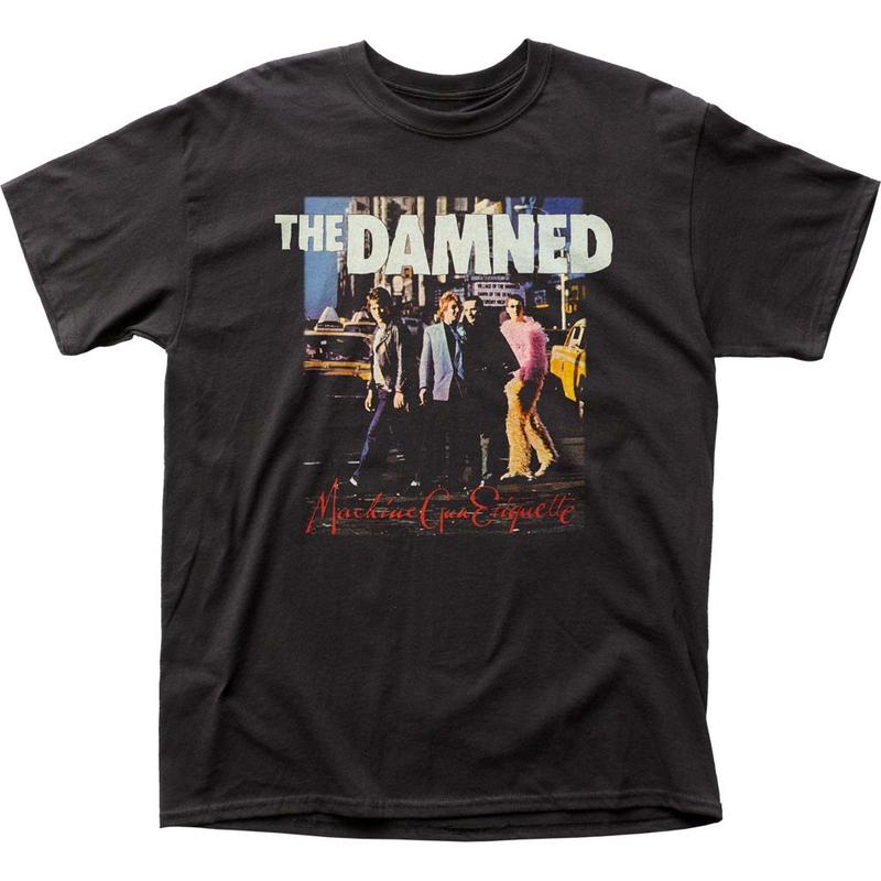 The Damned Machine Gun Etiquette Unisex T-Shirt Music Classic Rock Band Tee Black
