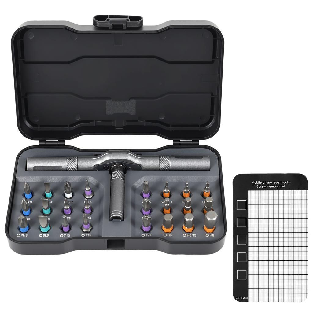 Набор магнитных отверток 24 в 1 DIY Набор отверток с трещоткой Набор насадок с отсоединяемой рукояткой с трещоткой для ремонта компьютеров
