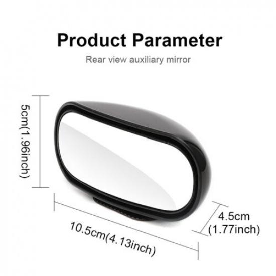 360° Adjustable Wide Angle Side Blind Spot Rear Mirror Parking Auxiliary For Car