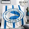1Pc Brighton Print Flannel Blanket, High quality Comfortable for All Seasons, Home Decor, Warmth and Comfort, Perfect for Christmas Gifts