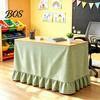 Gingham Desk Skirt Ruffled Table Skirt, Cottagecore Teacher for Classroom, Durable Protector Plaid Tablecloth Birthday Wedding Baby Shower Party