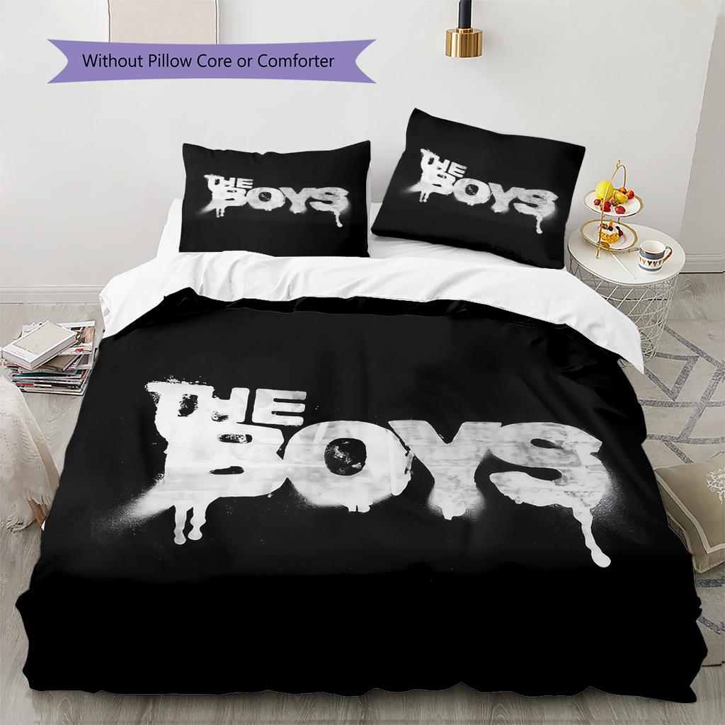 Постельное белье с рисунком «Мальчики» Домашний декор Подарок на день рождения (1 пододеяльник + 2 наволочки, без наполнителя)