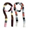 Rainbow Striped Scarf Women Long Skinny Fuzzy Fluffy Neckerchief Knit Thin Scarf Autumn Winter Knitting Scarf Outfit Accessories