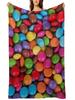 Разноцветная конфета Текстура M&Ms Радуга Маленькие круглые конфеты Плед для малышей Самый мягкий для одеял