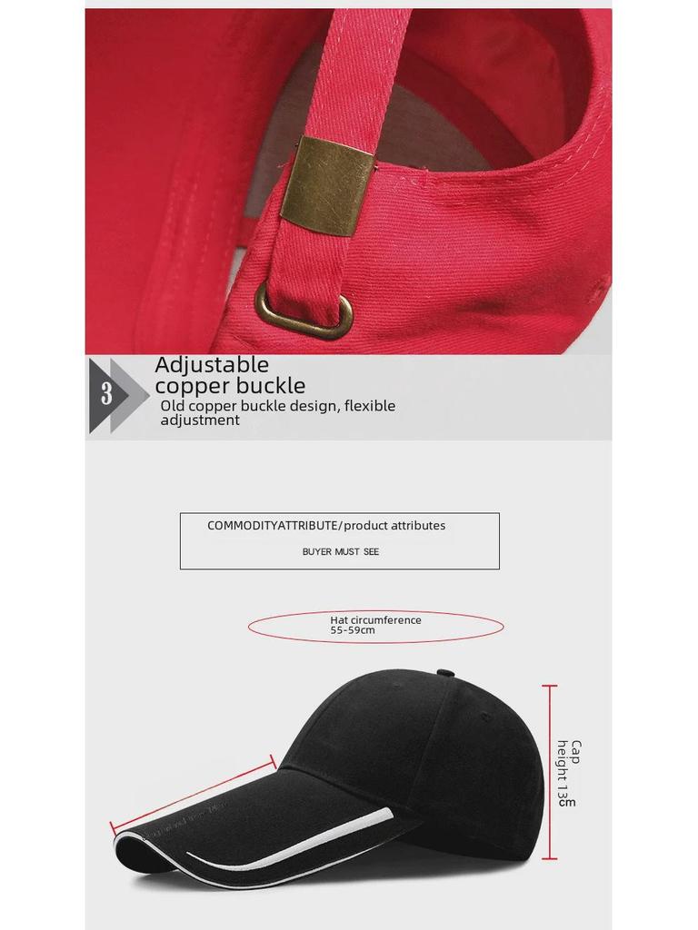 Men's Large Brim Baseball Cap for Spring/Summer Outdoor Sun Protection - Extended Size Duckbill Hat