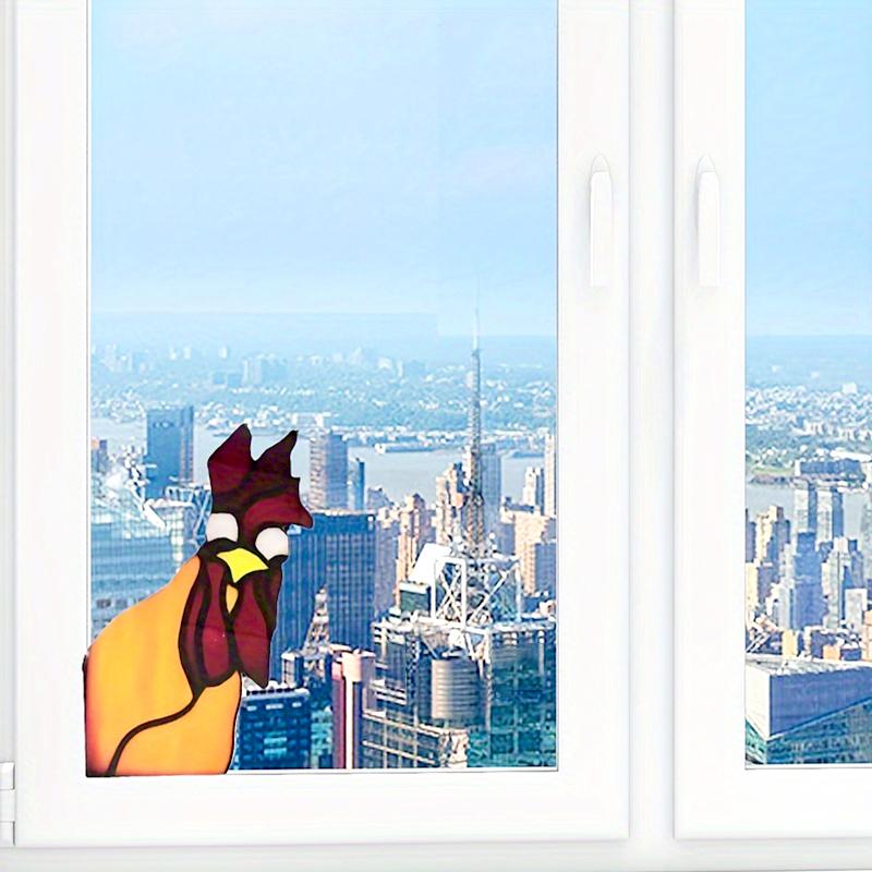 1шт оконный орнамент без перьев 2D домашний петух оконный угловой декор акриловый животное на открытом воздухе