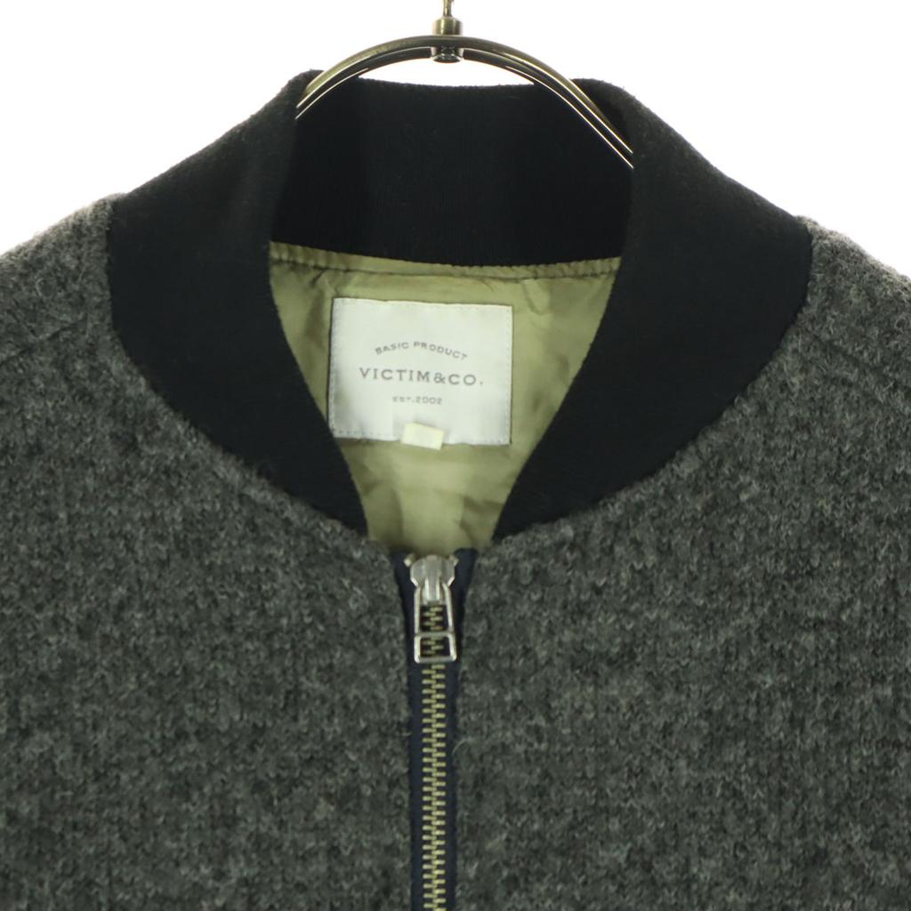 VICTIM By color Long sleeve MA-1 Blouson M Gray black Women Used